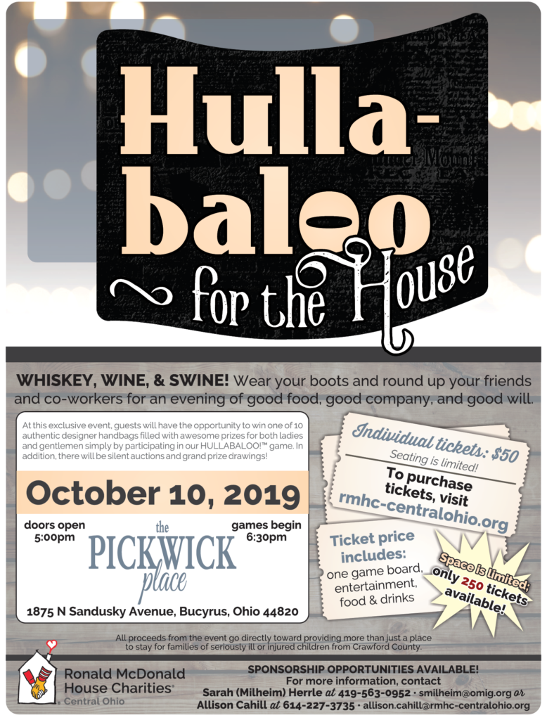 Flyer for HULLABALOO! for the House