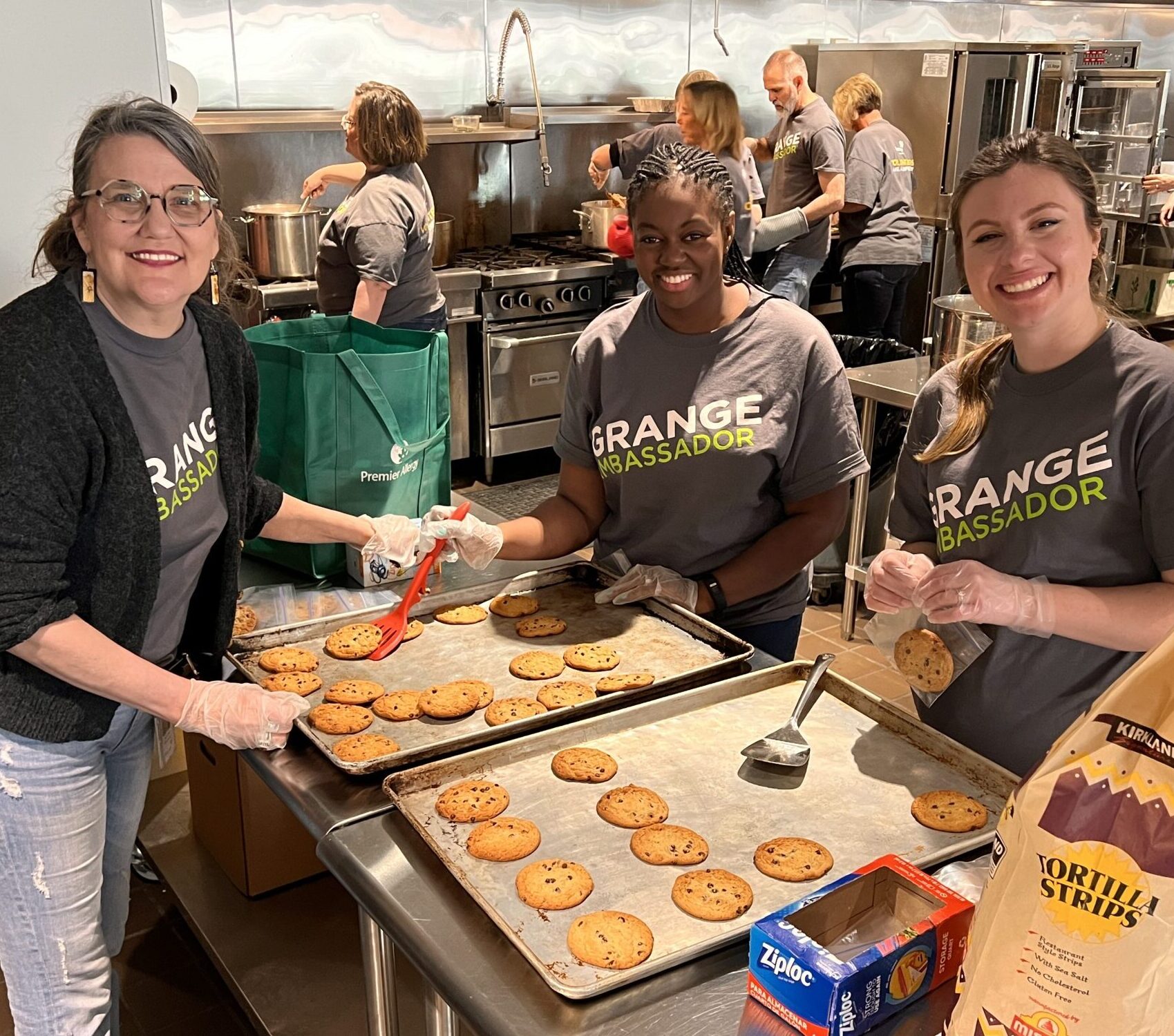 volunteer group baking cookies for RMHC of Central Ohio