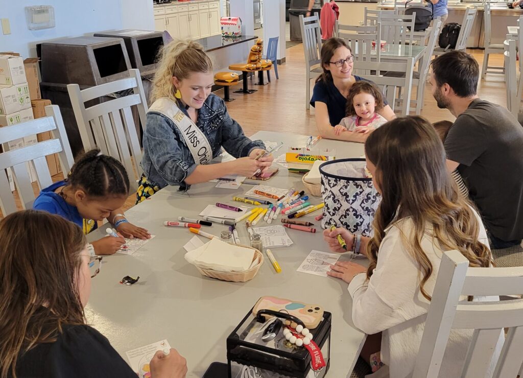 group with children coloring